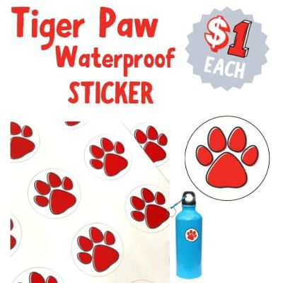 Tiger Paw Waterproof Sticker item