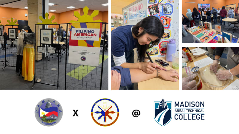 PAMANA and FASO booths and exhibit at Madison College.
