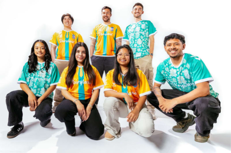 PAMANA Scholars and Forward Madison FC players wearing the AAPI goalkeeper kits.