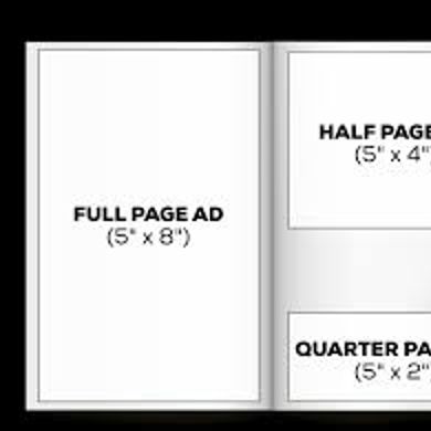 Full Page ad in black & white item