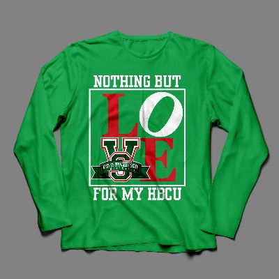 3X Green--Nothing But Love for My HBCU Longsleeve Shirt item