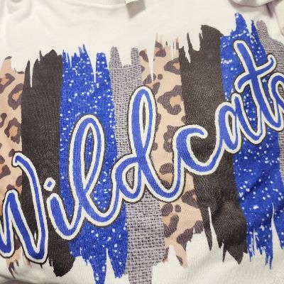 White Wildcats Paintbrush T-shirt item