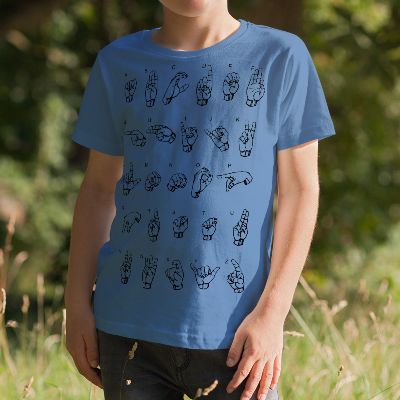 T-shirt alphabet LSQ bleu enfant item