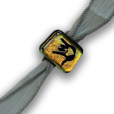 Bracelet gris pierre I love you orange item