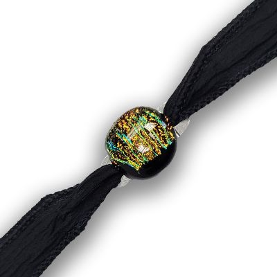 Bracelet noir pierre multicolore item