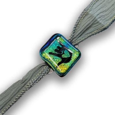 Bracelet gris pierre I love you aqua item