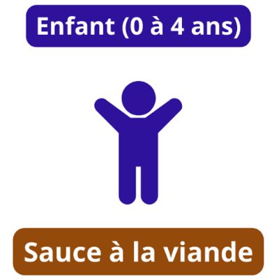 1 Enfant (0 à 4 ans) Sauce à la viande item