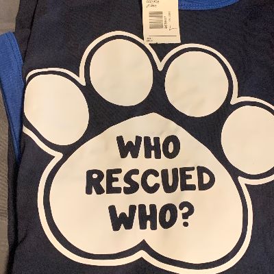 Who rescued who? t-shirt item