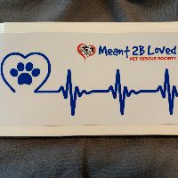 Cat - heartbeat 6" x 2.75" laminated car sticker item