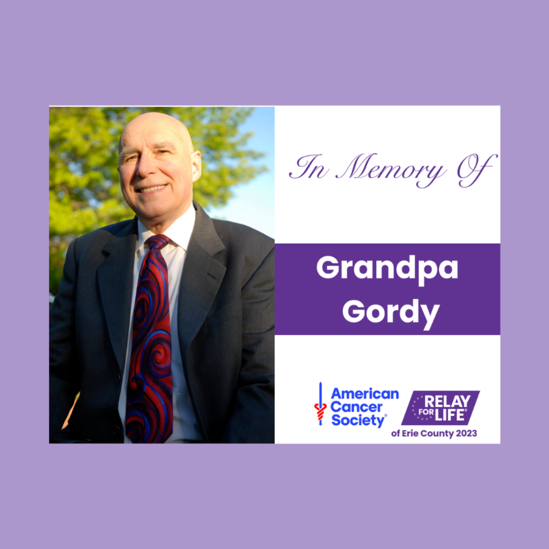 Tribute Sign in Memory of a loved one lost to cancer. item