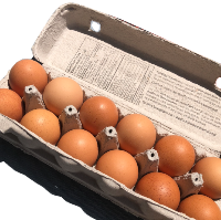 Carton of large free-range organic eggs item