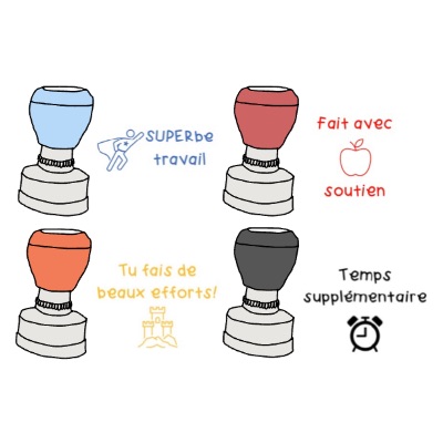 Lot des 4 étampes item