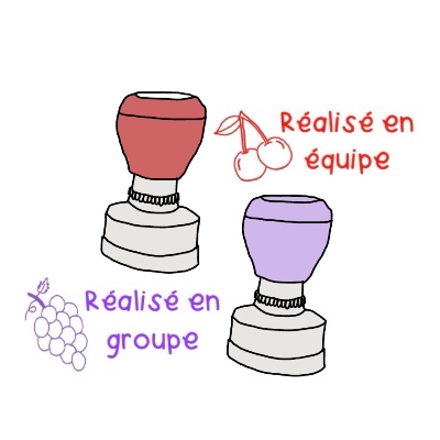 Lot des 2 étampes « façons de travailler » item