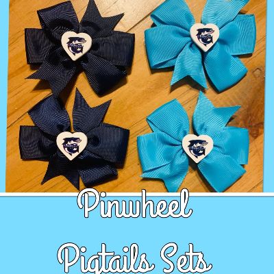 Pinwheel Pigtail Sets - Navy Color item
