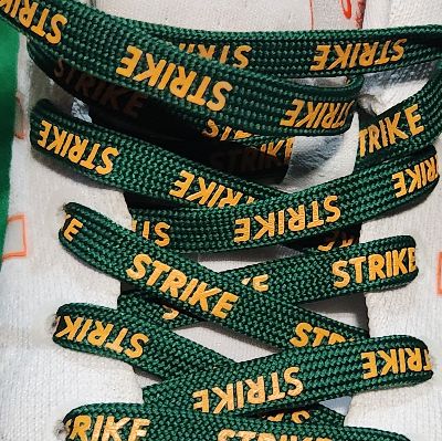 In person -  Green "Strike" Shoelaces item