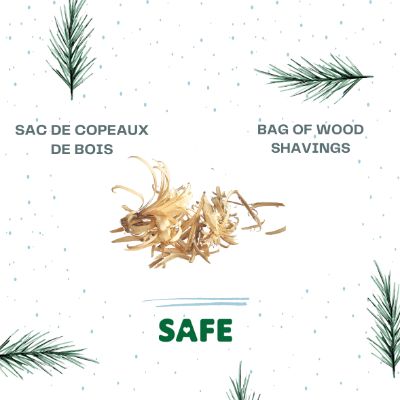 Sac de copeaux de bois / Bag of wood shavings item