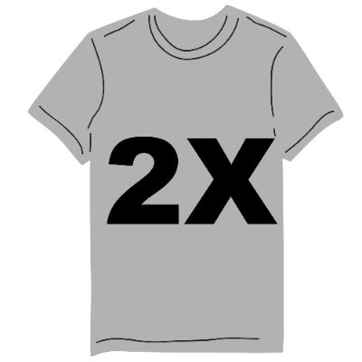 2X tshirt item