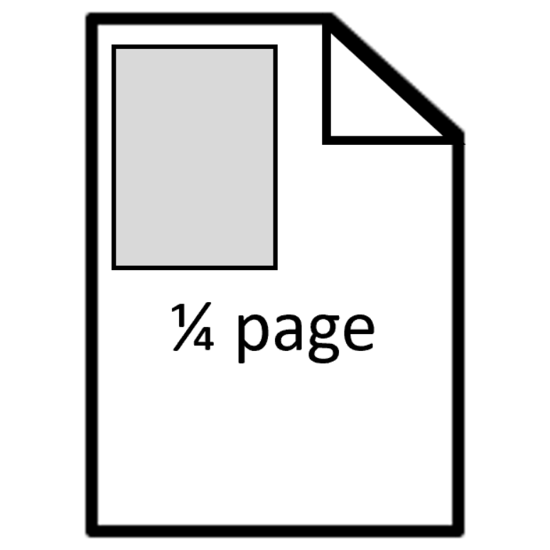 Quarter-page Ad (about 4.5" x 2") item