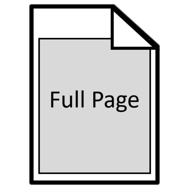 Full-page Ad (about 4.5" x 7") item