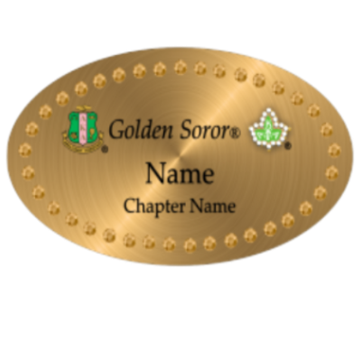 AKA Gold Oval Bling item