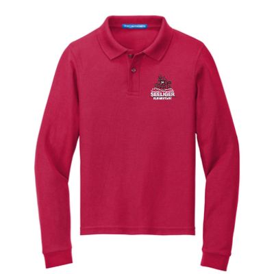 Youth Long Sleeve Polo - RED item