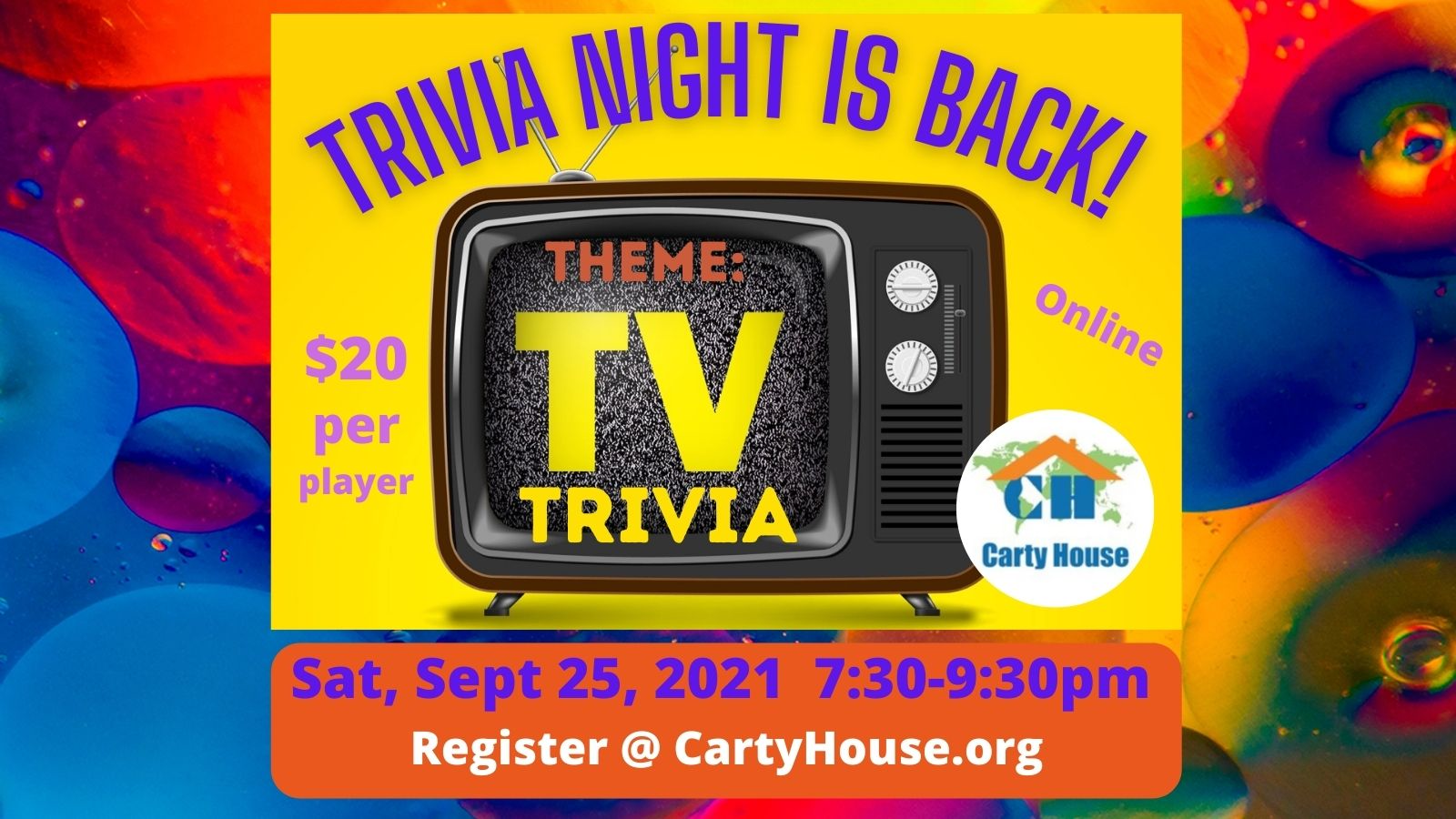 Carty House Trivia Night Sept 25 2021