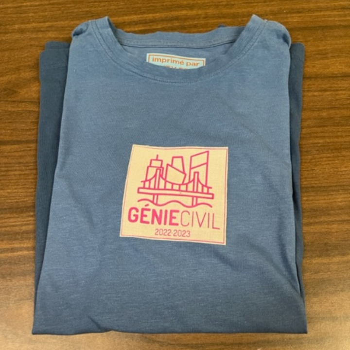 Chandail à manches courtes bleu gris (S-M) item