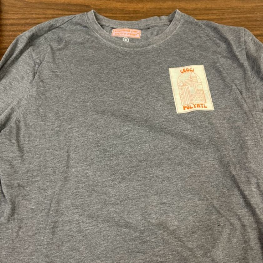 Chandail à manches courtes gris (orange) (L-XL) item