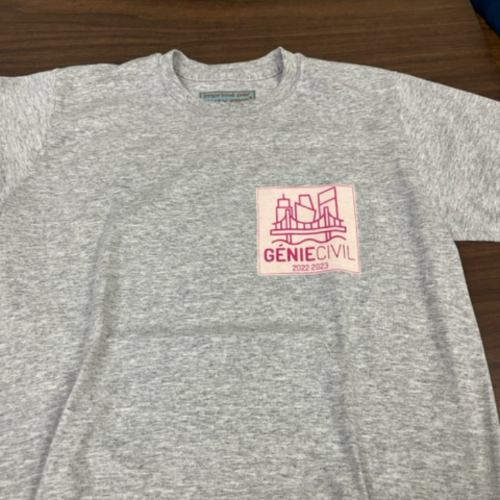 Chandail à manches courtes gris (rose) (M-L) item