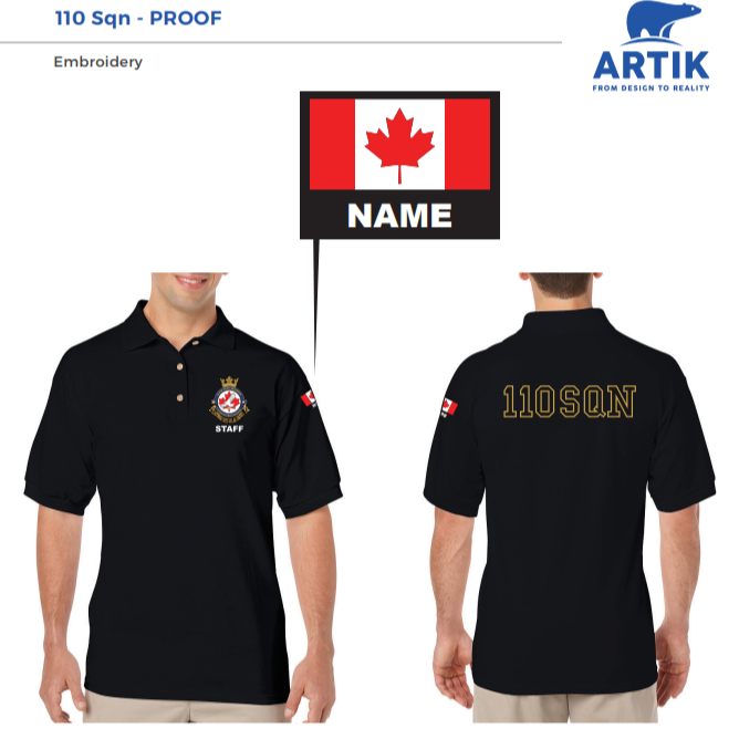 Officer/SSC - Polo Black (with Back) item