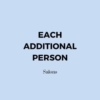 Each Additional Person Salons item