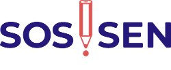 The SOS! Special Educational Needs logo, which is the letters SOS and SEN in navy with a red pencil as the exclamation inbetween