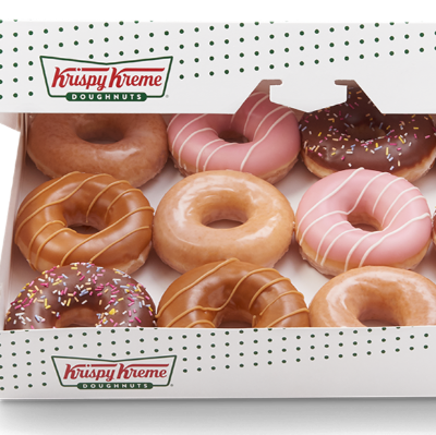 One box of 12 Assorted Krispy Kreme Donuts item