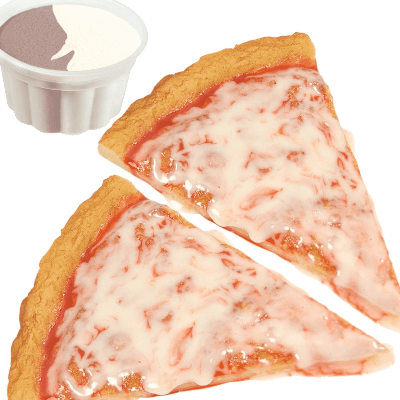 2 Slices of Pizza and Ice Cream item