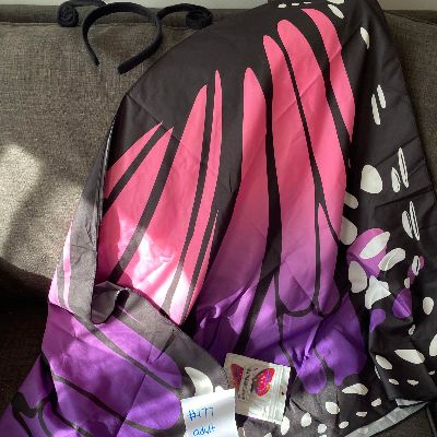 Adult one size butterfly cape and headband #177 item