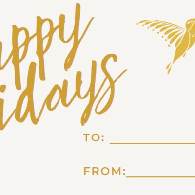 Hummingbird gift tag - Set of 5 item