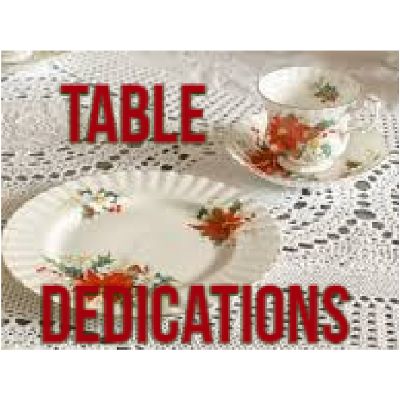 Table Dedication item