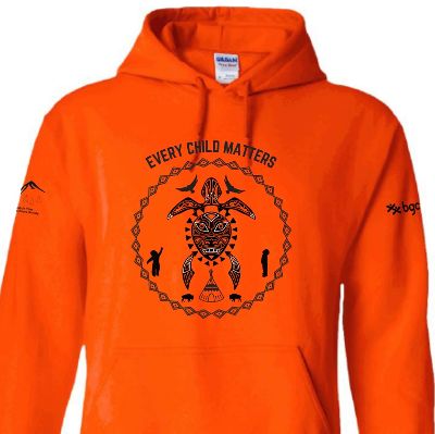 Orange Hoodie Adult Turtle Island Design SMALL item