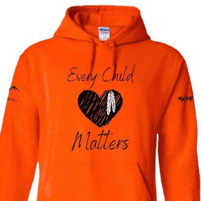 Orange Hoodie YOUTH Heart Design X-SMALL item