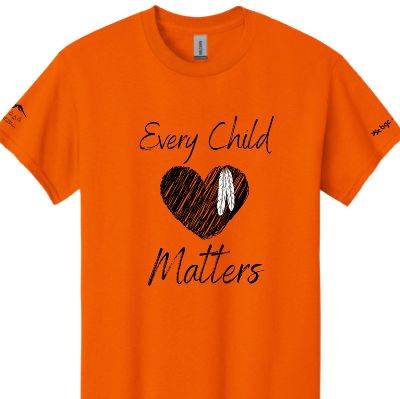 Orange Shirt YOUTH Heart Design SMALL item