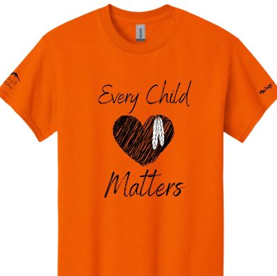 Orange Shirt YOUTH Heart Design X-LARGE item
