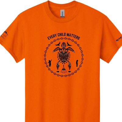 Orange Shirt YOUTH Turtle Island Design MEDIUM item