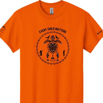 Orange Shirt Adult Turtle Island Design MEDIUM item