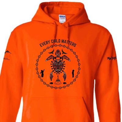 Orange Hoodie YOUTH Turtle Island Design SMALL item