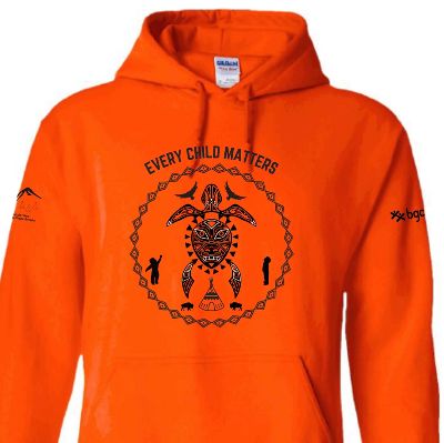 Orange Hoodie YOUTH Turtle Island Design MEDIUM item