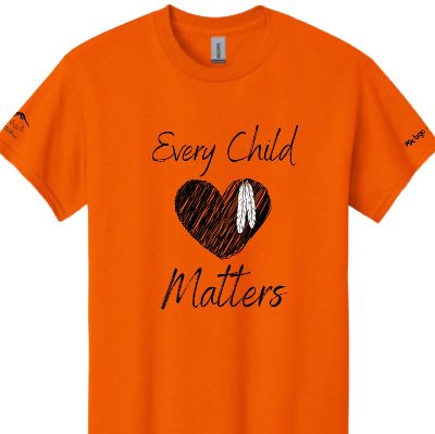 Orange Shirt Adult Size Heart Design 4XL item