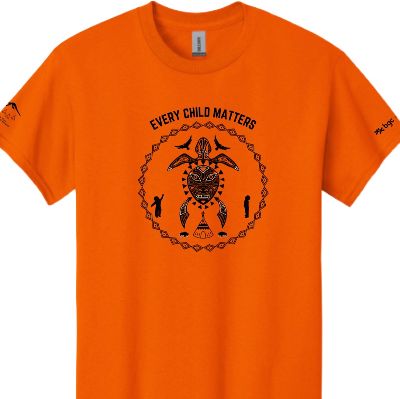 Orange Shirt YOUTH Turtle Island Design X-LARGE item