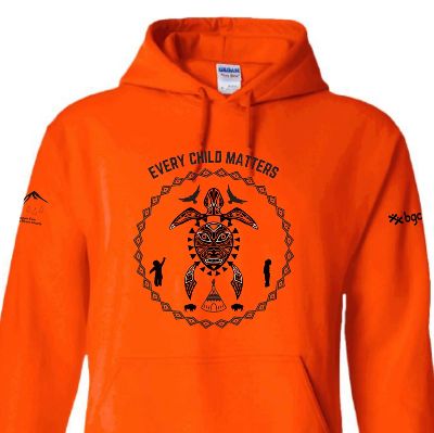 Orange Hoodie Adult Turtle Island Design 2XL item