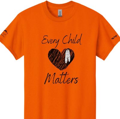 Orange Shirt Adult Size Heart Design 2XL item