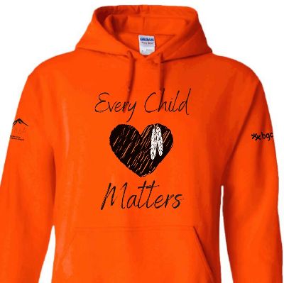 Orange Hoodie YOUTH Heart Design X-LARGE item